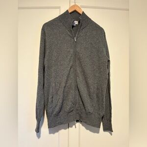 Men’s Cashmeren Grey Zip Up Sweater